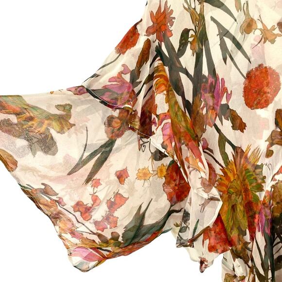 IRO Something Silk Dress Natural Cream Floral Print size 36 size small - Picture 7 of 10